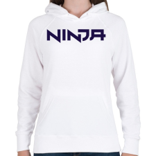 PRINTFASHION Ninja - Blue - Női kapucnis pulóver - Fehér női pulóver, kardigán