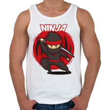 PRINTFASHION Ninja - Férfi atléta - Fehér atléta, trikó
