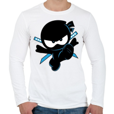 PRINTFASHION Ninja Kidz - Férfi hosszú ujjú póló - Fehér