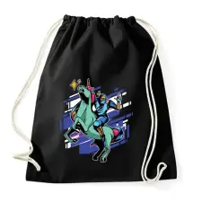 PRINTFASHION Ninja unikornis - Sportzsák, Tornazsák - Fekete tornazsák