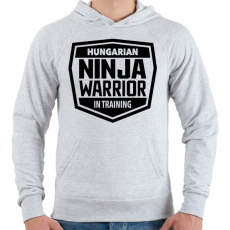 PRINTFASHION Ninja Warrior - Férfi kapucnis pulóver - Sport szürke