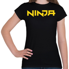 PRINTFASHION Ninja - Yellow - Női póló - Fekete női póló