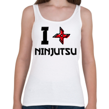PRINTFASHION NINJUTSU - Női atléta - Fehér női trikó