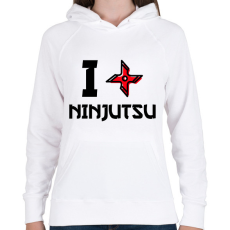 PRINTFASHION NINJUTSU - Női kapucnis pulóver - Fehér