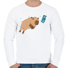 PRINTFASHION Nirvana capybara - Férfi pulóver - Fehér férfi pulóver, kardigán