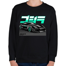 PRINTFASHION Nissan 35GT-RR - Gyerek pulóver - Fekete gyerek pulóver, kardigán