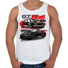 PRINTFASHION Nissan Advan GTR - Férfi atléta - Fehér atléta, trikó