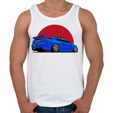 PRINTFASHION Nissan GT-R - Férfi atléta - Fehér