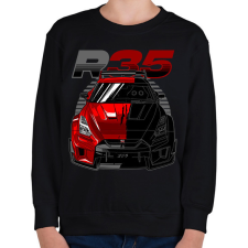 PRINTFASHION Nissan GT-R R35 - Gyerek pulóver - Fekete gyerek pulóver, kardigán