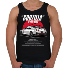 PRINTFASHION Nissan GTR R35 Nismo - Férfi atléta - Fekete