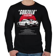 PRINTFASHION Nissan GTR R35 Nismo - Férfi hosszú ujjú póló - Fekete