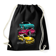 PRINTFASHION Nissan Silvia S13 S14 S15 - Sportzsák, Tornazsák - Fekete tornazsák