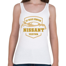 PRINTFASHION Nissan sofőr - Női atléta - Fehér női trikó