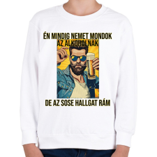 PRINTFASHION No Alcohol  - Gyerek pulóver - Fehér gyerek pulóver, kardigán