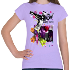 PRINTFASHION NO ANGEL - Női póló - Viola