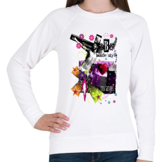 PRINTFASHION NO ANGEL - Női pulóver - Fehér