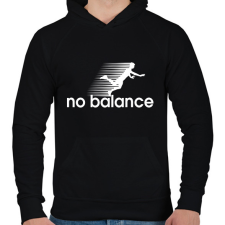 PRINTFASHION no balance - Férfi kapucnis pulóver - Fekete férfi pulóver, kardigán