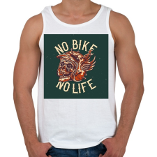 PRINTFASHION No bike - No life - Férfi atléta - Fehér atléta, trikó