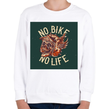 PRINTFASHION No bike - No life - Gyerek pulóver - Fehér gyerek pulóver, kardigán