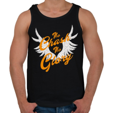 PRINTFASHION no chash no glory - Férfi atléta - Fekete