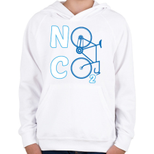 PRINTFASHION No CO2 - Gyerek kapucnis pulóver - Fehér gyerek pulóver, kardigán