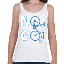 PRINTFASHION No CO2 - Női atléta - Fehér női trikó