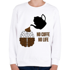 PRINTFASHION no coffe - Gyerek pulóver - Fehér