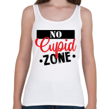 PRINTFASHION No Cupid zone - Női atléta - Fehér női trikó