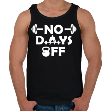 PRINTFASHION No days off - Férfi atléta - Fekete atléta, trikó