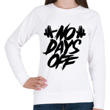 PRINTFASHION No days off - Női pulóver - Fehér női pulóver, kardigán
