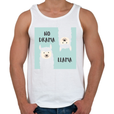 PRINTFASHION No drama llama - Férfi atléta - Fehér