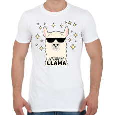 PRINTFASHION no drama llama - Férfi póló - Fehér