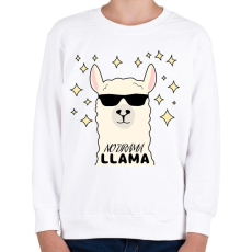 PRINTFASHION no drama llama - Gyerek pulóver - Fehér