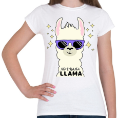 PRINTFASHION no drama llama - Női póló - Fehér