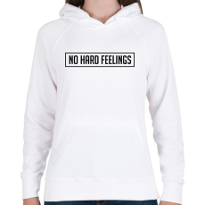 PRINTFASHION No Hard Feelings - Fekete - Női kapucnis pulóver - Fehér