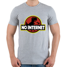 PRINTFASHION No internet - Férfi póló - Sport szürke