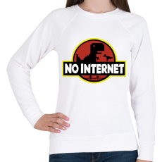 PRINTFASHION No internet - Női pulóver - Fehér