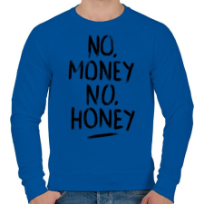 PRINTFASHION No Money No Honey - Férfi pulóver - Királykék férfi pulóver, kardigán