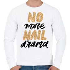 PRINTFASHION No more nail drama - Férfi pulóver - Fehér férfi pulóver, kardigán