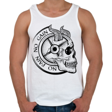 PRINTFASHION No Pain No Gain - Férfi atléta - Fehér