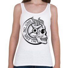 PRINTFASHION No Pain No Gain - Női atléta - Fehér női trikó