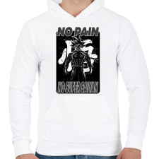 PRINTFASHION no pain no super saiyan  - Férfi kapucnis pulóver - Fehér férfi pulóver, kardigán