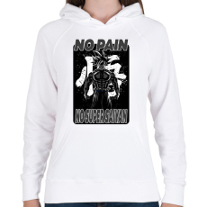 PRINTFASHION no pain no super saiyan  - Női kapucnis pulóver - Fehér
