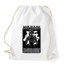 PRINTFASHION no pain no super saiyan  - Sportzsák, Tornazsák - Fehér tornazsák