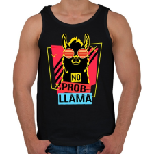 PRINTFASHION No prob-llama - Férfi atléta - Fekete atléta, trikó