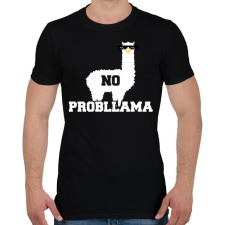 PRINTFASHION No probLama - Férfi póló - Fekete férfi póló