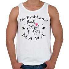 PRINTFASHION No ProbLama Mama - Férfi atléta - Fehér atléta, trikó