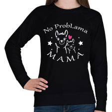 PRINTFASHION No ProbLama Mama - Női pulóver - Fekete női pulóver, kardigán