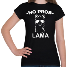 PRINTFASHION No problama - Női póló - Fekete női póló