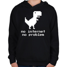 PRINTFASHION No problem - Gyerek kapucnis pulóver - Fekete gyerek pulóver, kardigán
